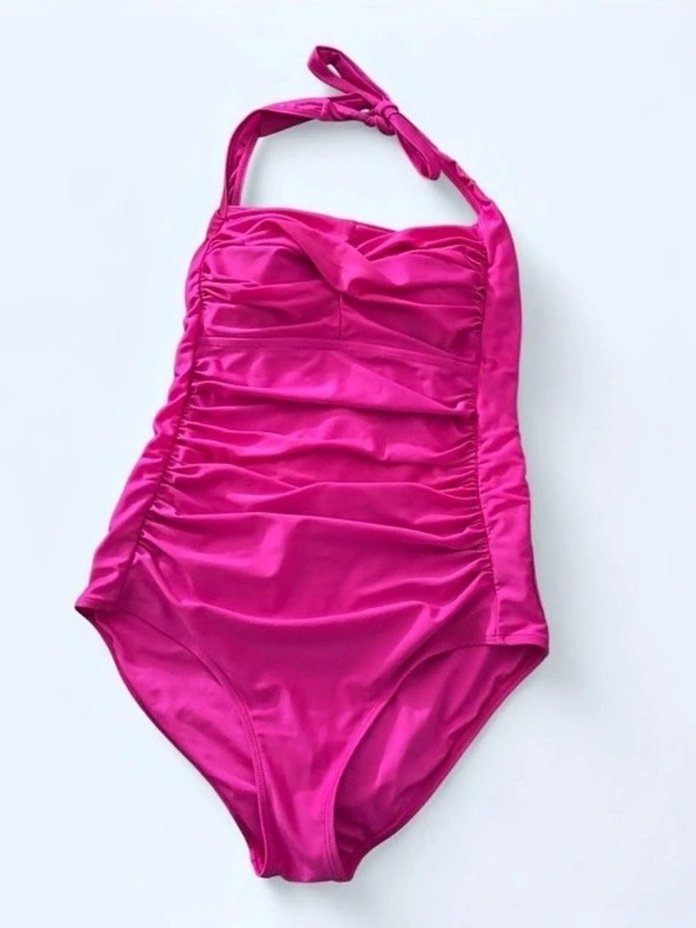 Pink Ruched One-Piece Swimsuit Like New